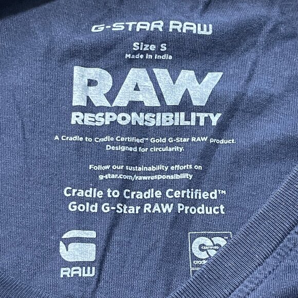 G-Star Raw Long Sleeve Tee Women's Size Small V Neck T-Shirt Cradle to Cradle - Picture 6 of 8